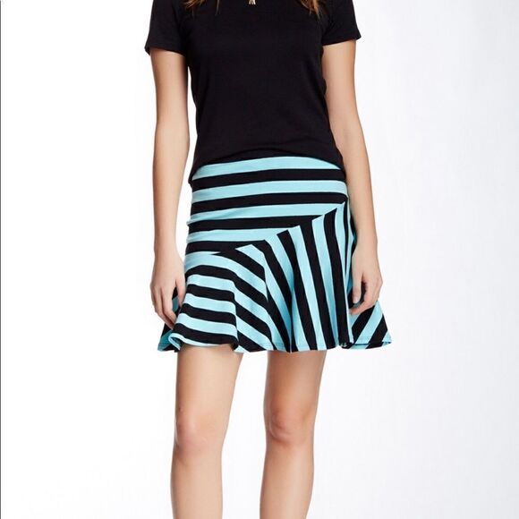Patterson J. Kincaid Dresses & Skirts - Patterson J Kincaid Gris Striped Skirt Turq/Black